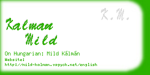 kalman mild business card